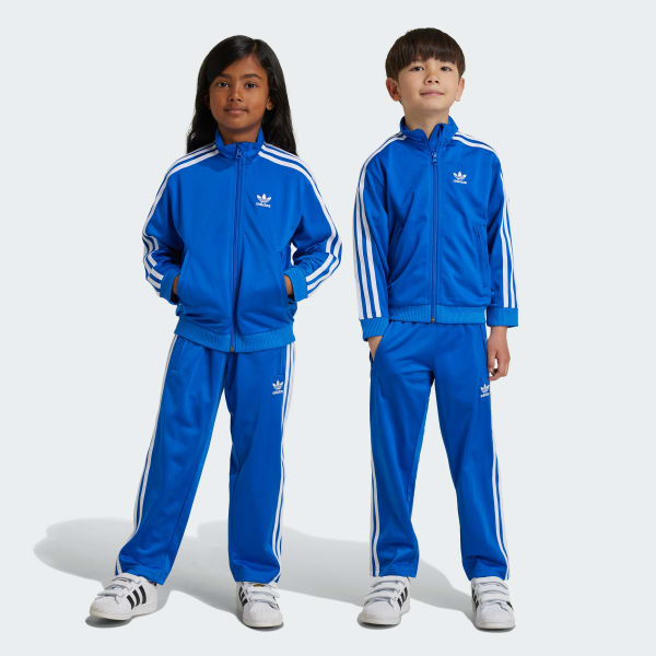 blauw Adicolor Firebird Trainingspak Kids