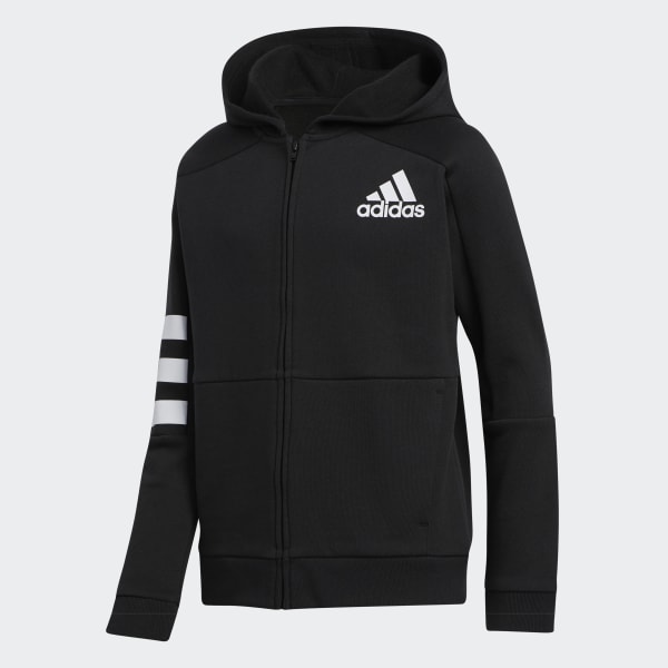 adidas originals three stripe slim padded jacket in black