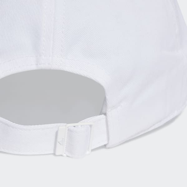Blanco Gorra Cotton Twill Baseball 3 bandas