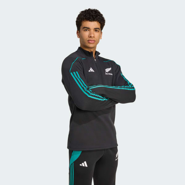 Svart All Blacks Fleece Jakke