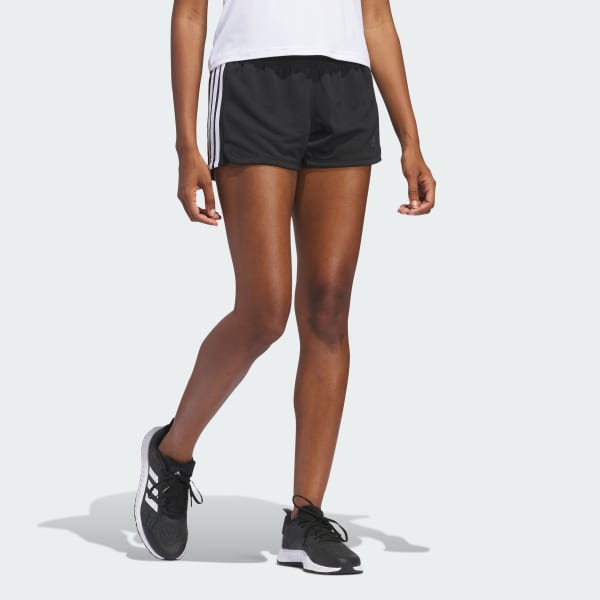 Women's Black adidas Pacer 3-Stripes Knit Shorts | Free Shipping with ...