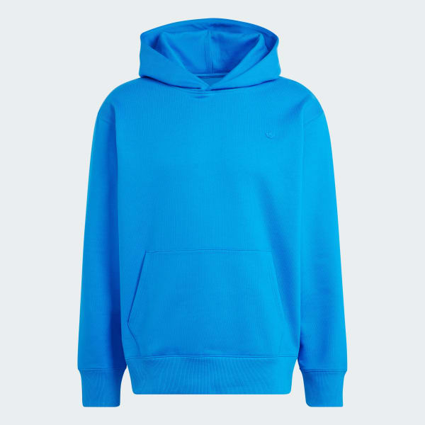 adidas Originals adicolor boyfriend fit color block logo hoodie in blue