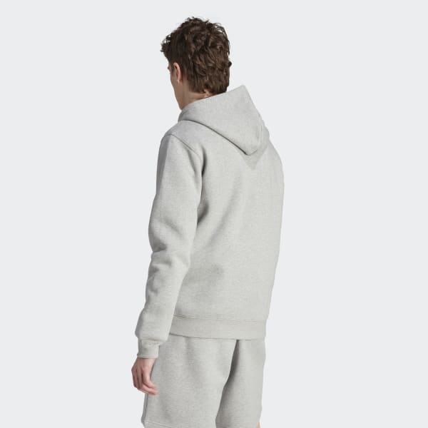 adidas Sudadera con Gorro Trifolio Essentials Cierre Frontal Gris adidas Mexico