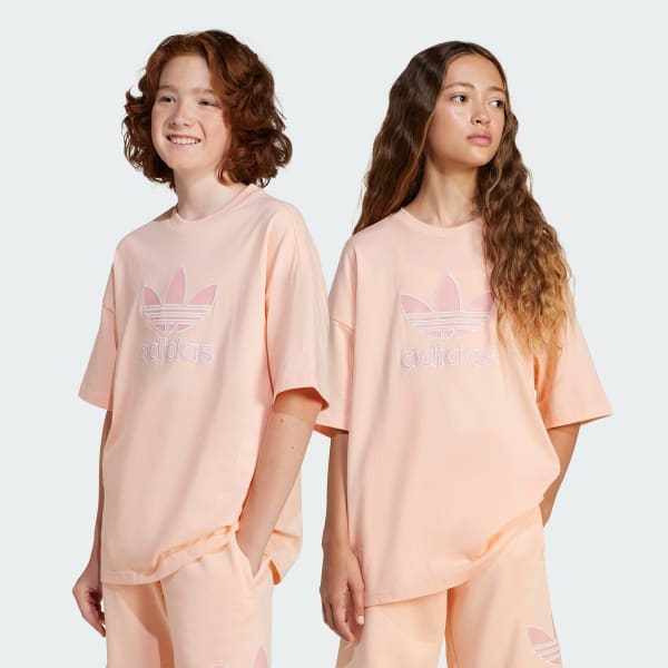 Rozowy Koszulka Oversize Trefoil