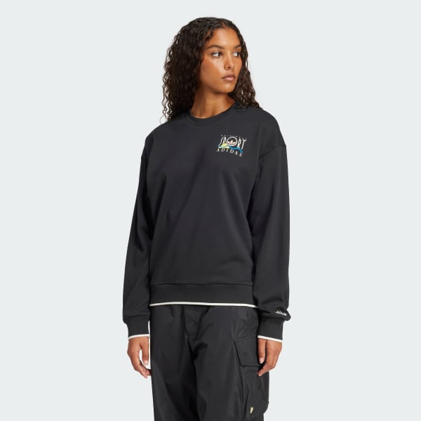 Czerń Bluza Graphic adidas Sports