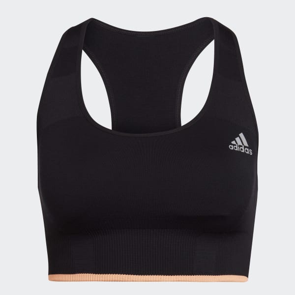 Buy Medium-Support Seamless Merino Wool Bra - Black Online in Saudi Arabia