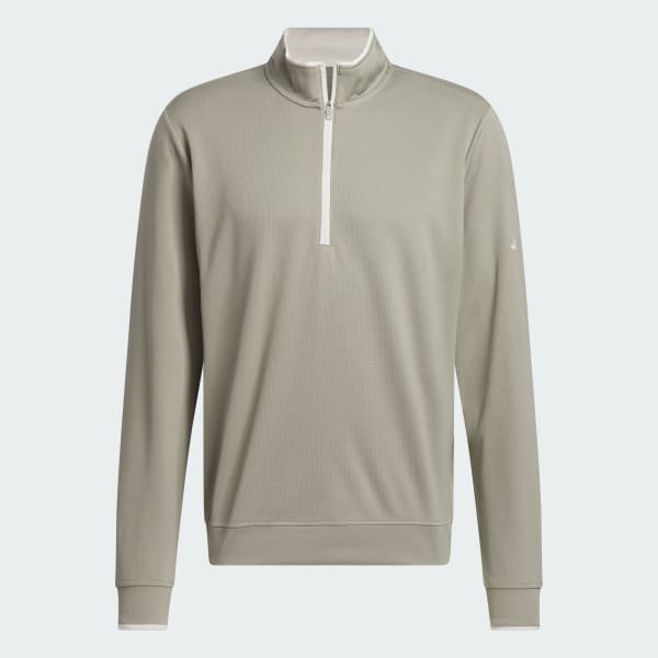 adidas Lightweight Half-Zip Top - Green, Men's Golf