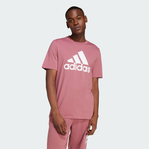 Rosado Polera Essentials Logo Grande Tejido Jersey