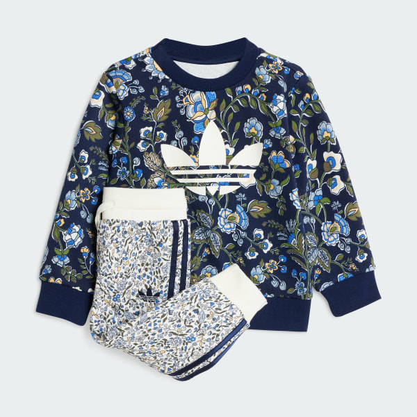 Mavi adidas Originals X Liberty London Crew Çocuk Eşofman Takımı