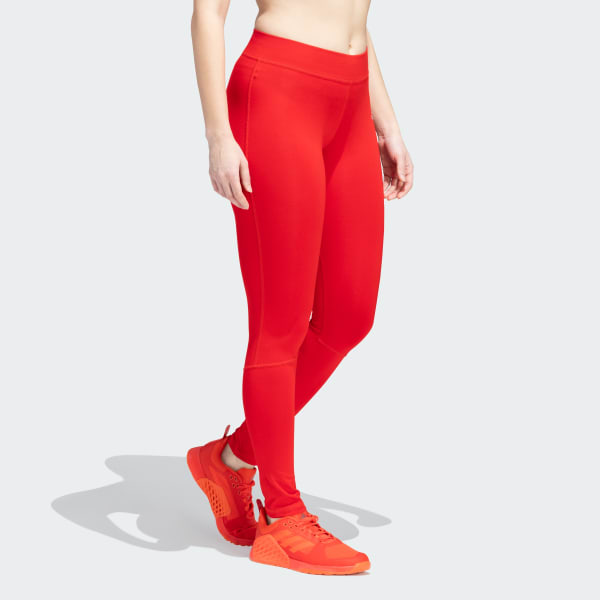 Red Adidas Essentials Leggings