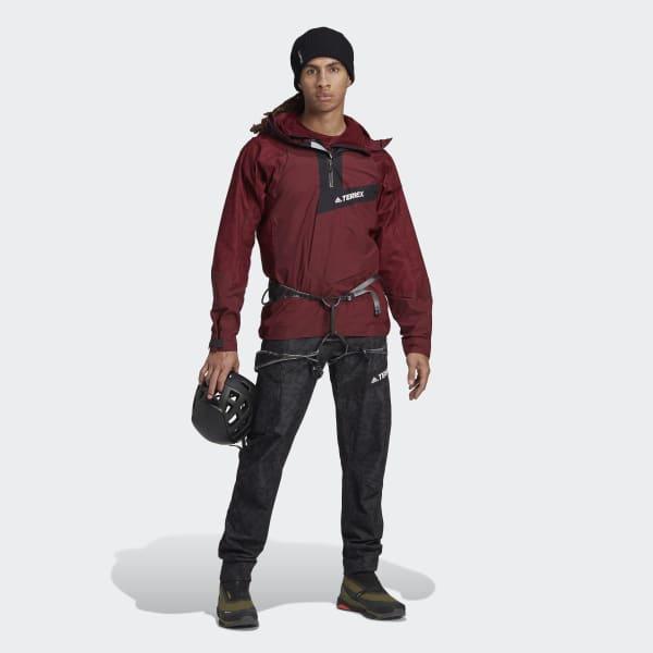 Bordowy Terrex Techrock Primeknit RAIN.RDY Anorak