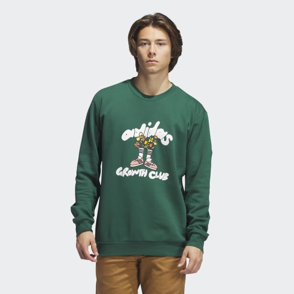 adidas Growth Club Icon Graphic Sweatshirt - Green | Men's US