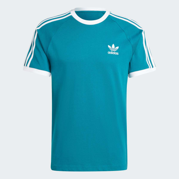 สีเทอร์คอยส์ เสื้อยืด Adicolor Classics 3-Stripes