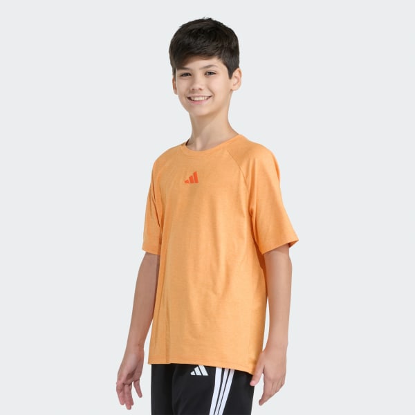 Orange T-SHIRT MANCHES COURTES RAGLAN POLYESTER