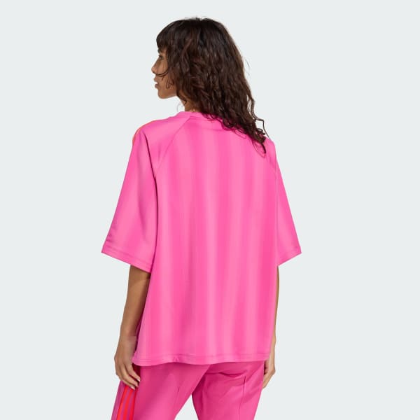 roze Loose Linear T-shirt