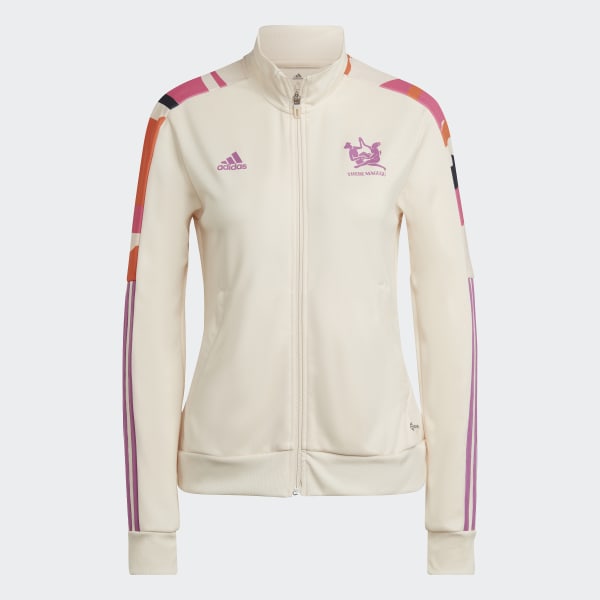 Beige adidas Tiro x Thebe Magugu Trainingsjack QB622