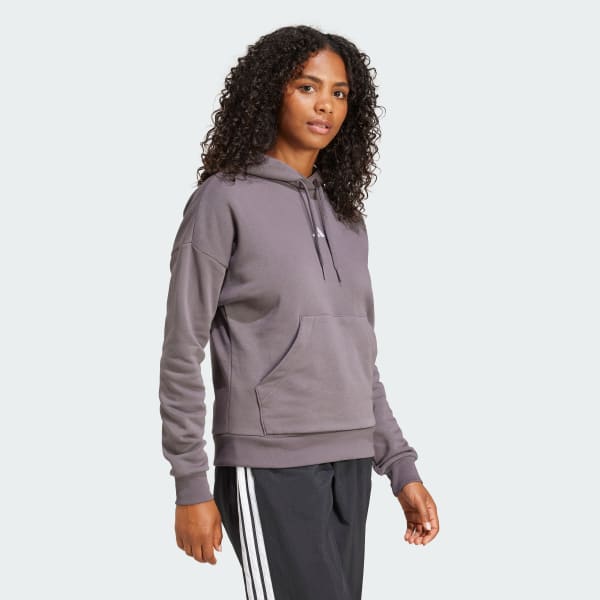 Grey Essentials Small Logo Feel Cozy Hoodie