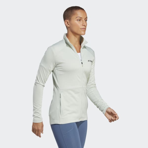 adidas TERREX Multi Full-Zip Fleece Jacket - Green | Women's Hiking ...