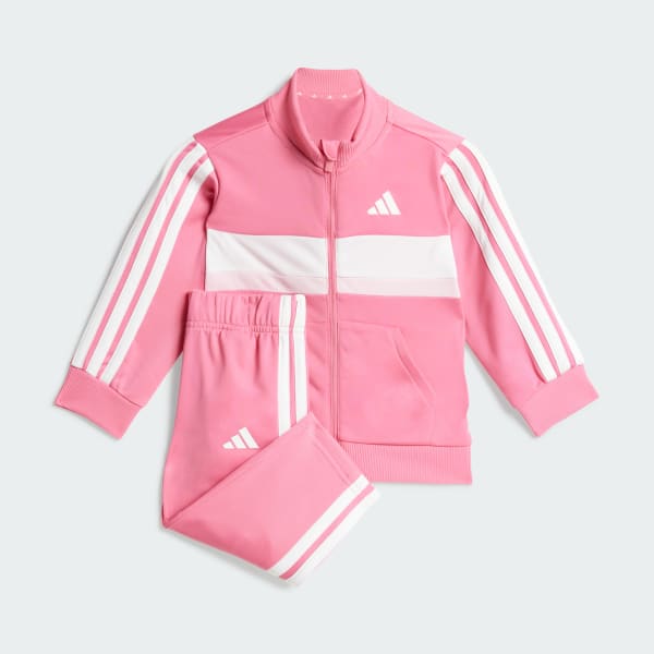 Rosa Agasalho Malha Seasonal Essentials Tiberio Três Listras Infantil