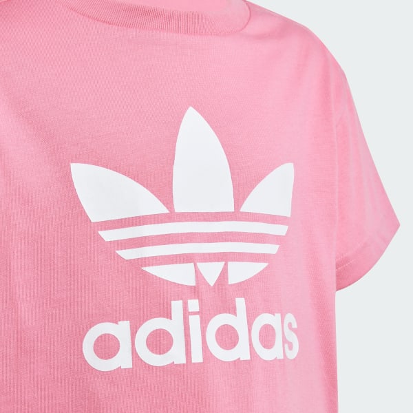 Pink Adicolor Trefoil Tee Kids