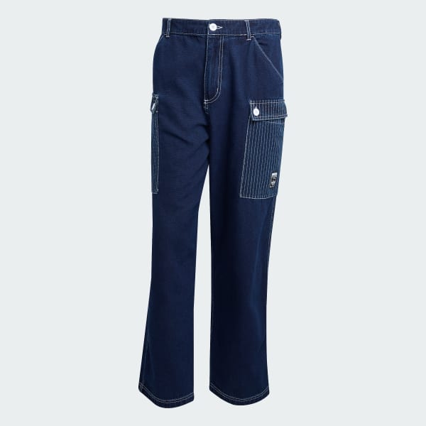 Mau-xanh-da-troi Quần Túi Hộp Dáng Rộng Wabash