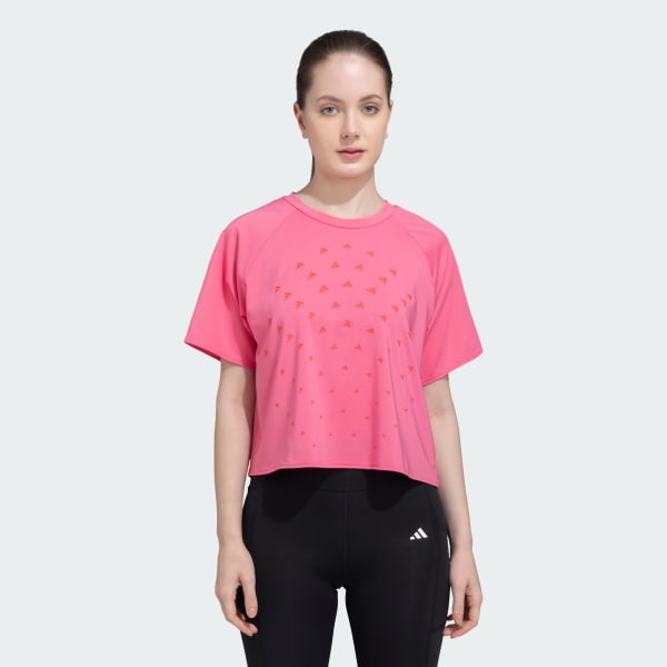 Pink BLUV Print Performance Loose Fit Tee