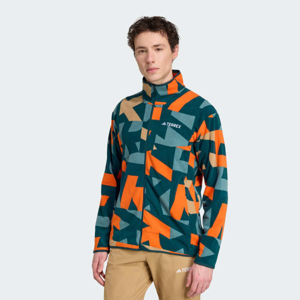 Verde Giacca Terrex Multi Printed Full-Zip Fleece