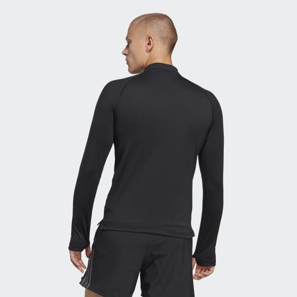 Noir Haut à zip 1/4 et manches longues AlphaStrength DMQ41