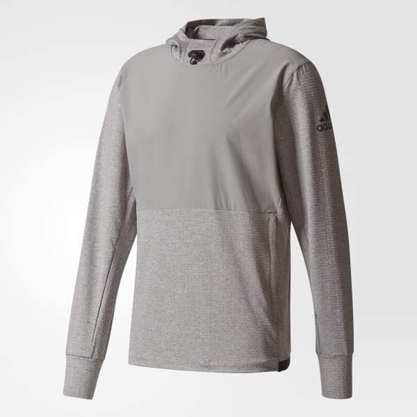adidas training hoodie grey