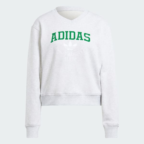 Grey Adidas Originals Collegiate Sweatshirt Adidas College Graphic