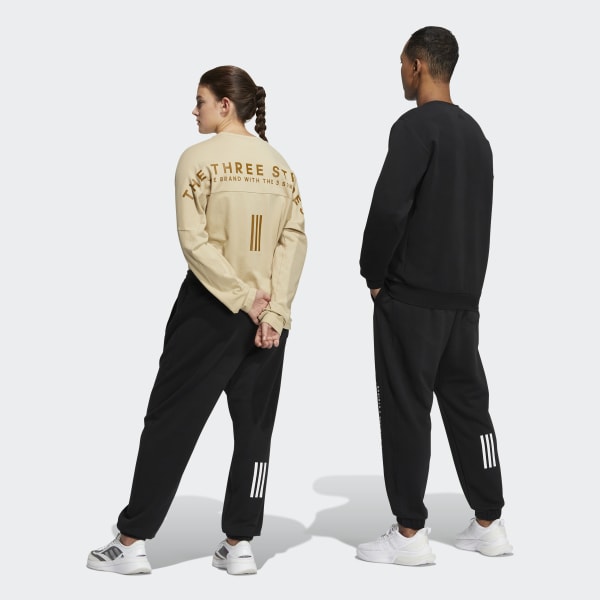 Black 루즈 핏 프렌치 테리 커프트 팬츠 