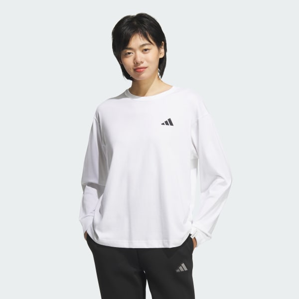 アディダス エッセンシャルズ プラス スモールロゴ 長袖Tシャツ