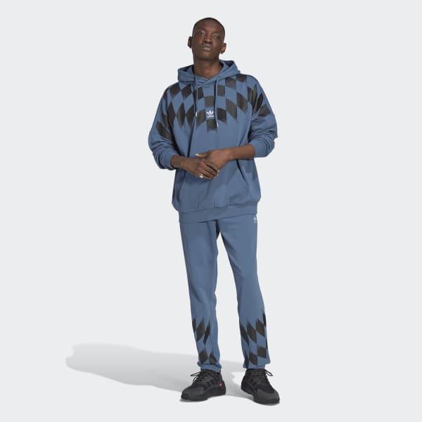 Blue adidas Rekive Graphic Hoodie ZR547