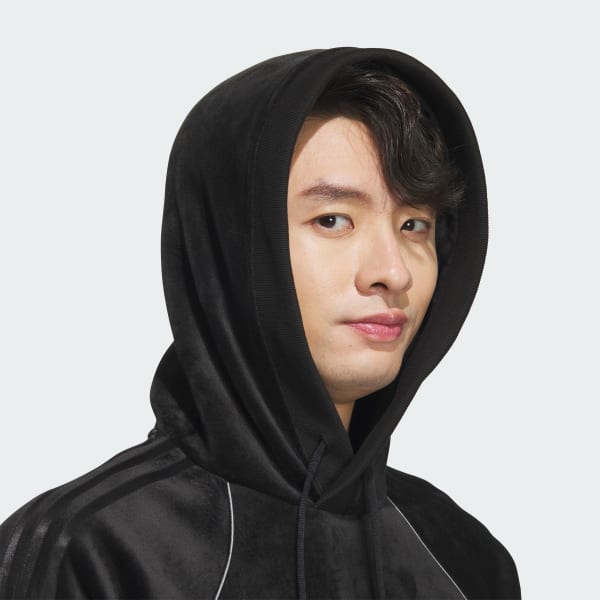 アディダス BYD3S ルーズフィット ベロア プルオーバーパーカー