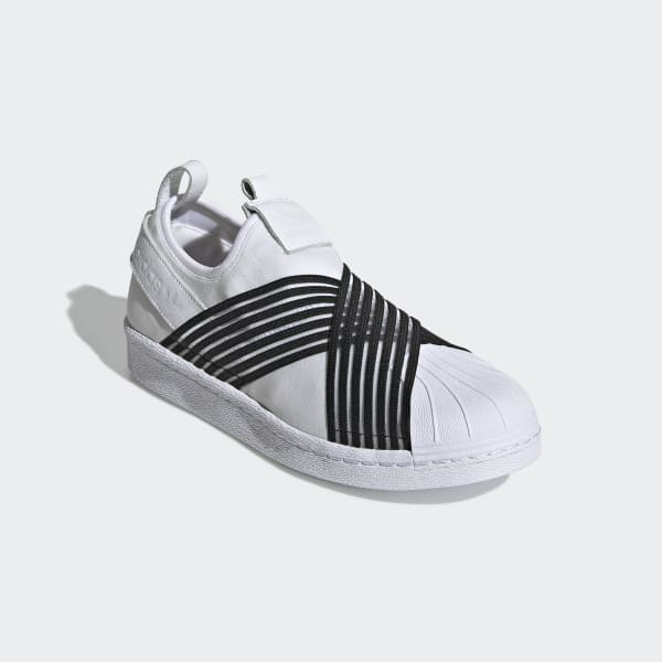 adidas white slip on shoes