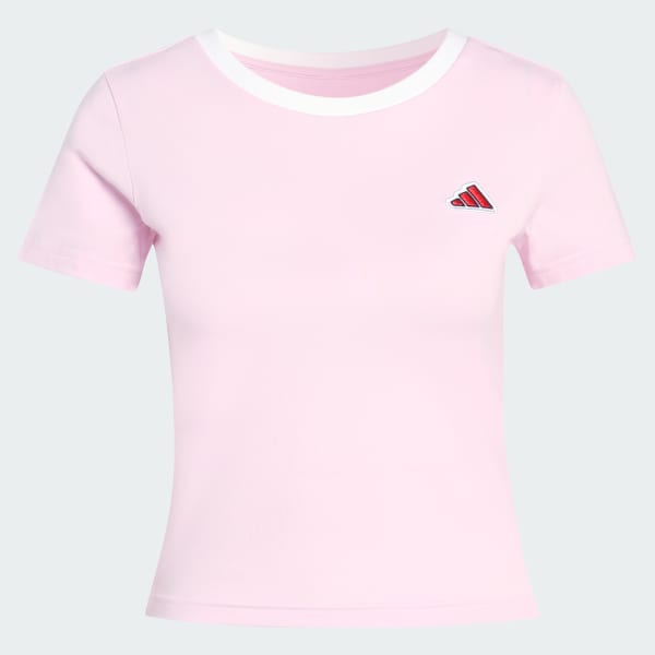 Rosa REMERA CORTA GRAPHIC COLOR ICON AJUSTADA