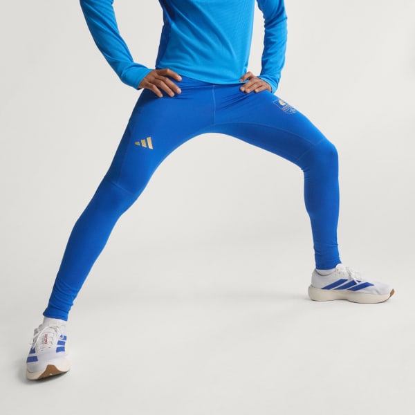 adidas Boston Marathon 2026 Long Tight - Blue | Free Shipping with