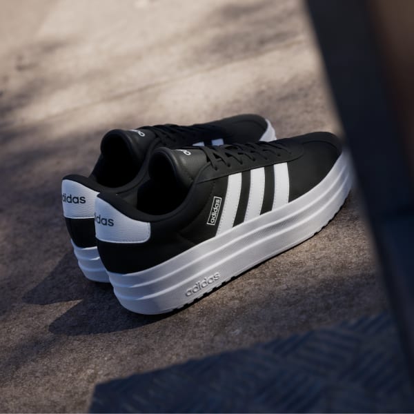 ★Adidas★VL Court Bold Core Black Cloud White★大人気★ adidas VL Court Bold Sneakers - Black | Free Shipping with
