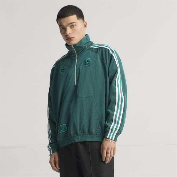 adidas Liverpool FC Terrace Icons Half-Zip Jacket - Green