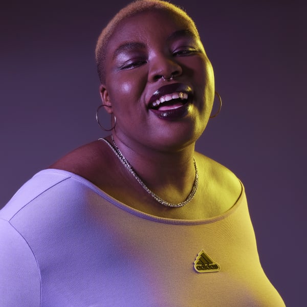 fialová Tričko Hyperpulse Cropped Long-Sleeve (plus size)