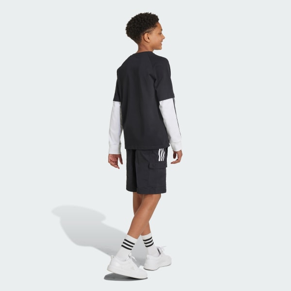 Svart Street Jam Woven Cargo Shorts Kids