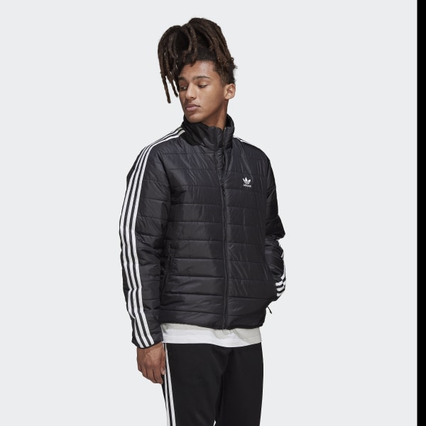 Svart Padded Stand Collar Puffer Jacket TZ273