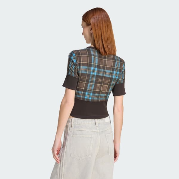 Veelkleurig CHECKED SHIRT MET V-HALS EN KNOOPJES