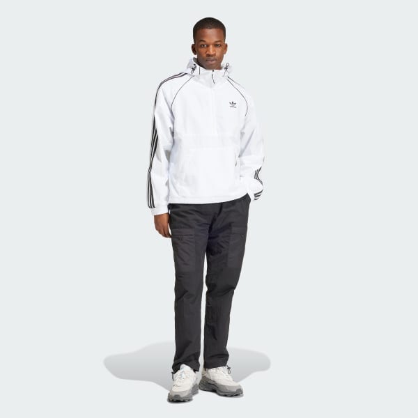 adidas Men's Lifestyle Anorak - White | Free Shipping with adiClub ...