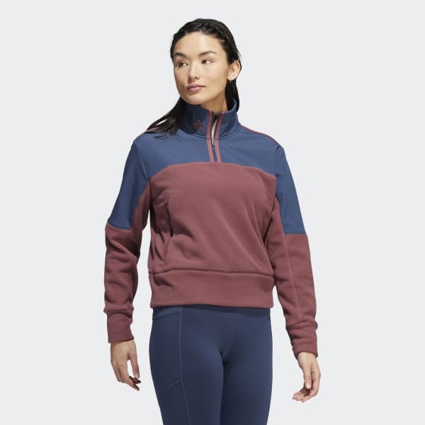 Bordeaux Veste en molleton à zip 1/4 VW474