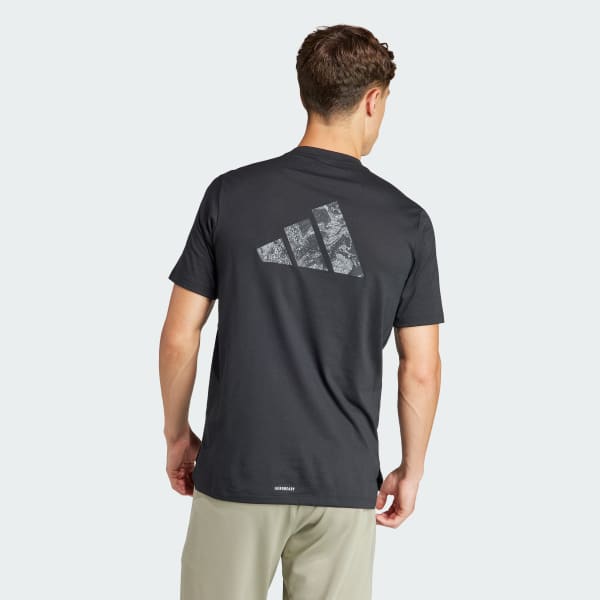 Negro Playera Workout Logo