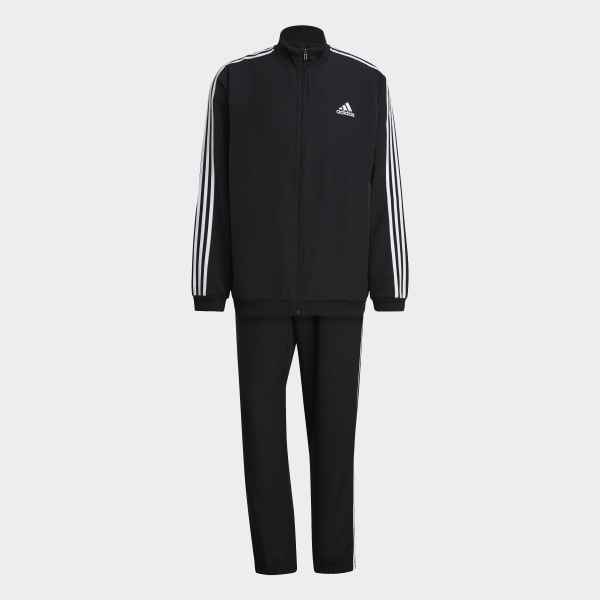 adidas AEROREADY Essentials Regular-Fit 3-Stripes Tracksuit - Black ...