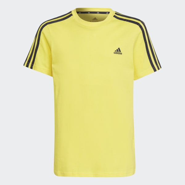 Adidas 3 sale stripes tee yellow