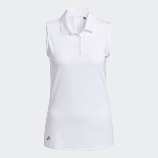 Blanco Polo sin mangas Ultimate365 Solid