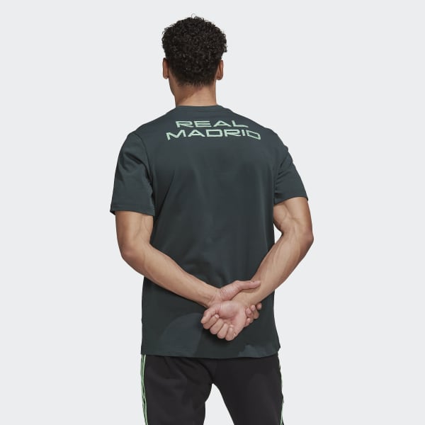 Vert T-shirt en coton épais Real Madrid Tiro 21 Lifestyler ZJ780